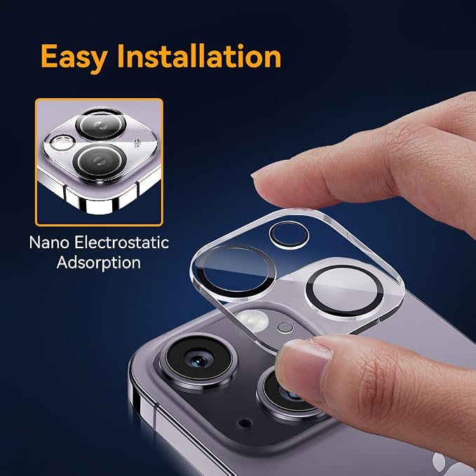 Camera Lens Protector for iPhone 13 Pro 6.1 &amp iPhone 13 Pro Max 6.79H Tempered Glass，Ultra HD Scratch Resistance Easy to Install，Case Friendly，[Does not Affect Night Shots] 3-Pack