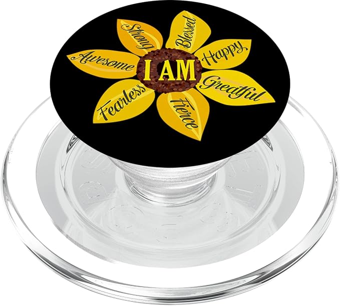 Inspirational Quote Apparel Inspirational Gifts Sunflower PopSockets Adhesive PopGrip