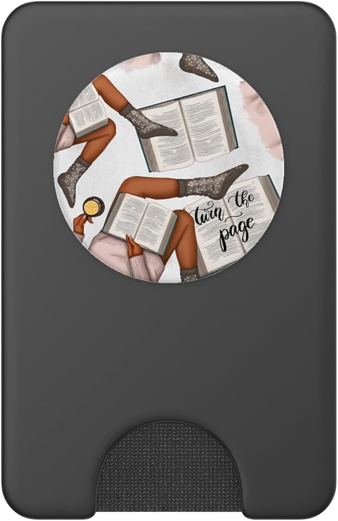 Cute Book Pattern For Women And Reading Teacher With Books PopSockets Adhesive PopGrip