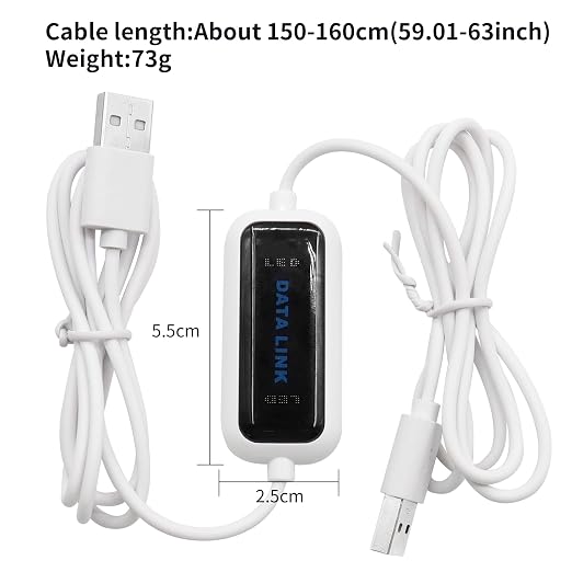 YACSEJAO USB Data Transfer Cable High Speed PC to PC USB 2.0 Computer Laptop Data Sync Link File Transfer Copy Cable for Microsoft Win 2000 / XP/VISTA/Win7/8/10
