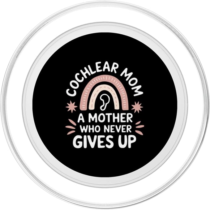 Cochlear Implant Awareness Cochlear Implant Mom PopSockets PopWallet for MagSafe