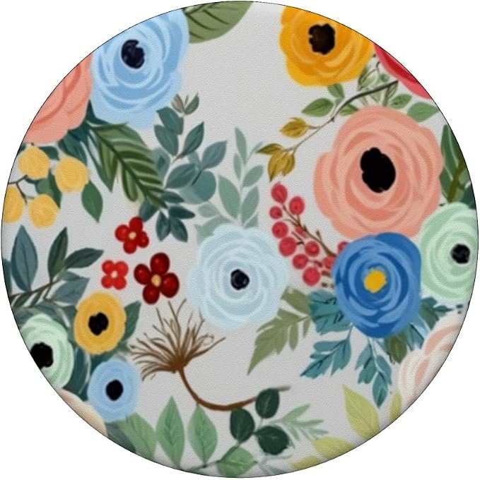 Pastel Floral Bouquet Pattern PopSockets Adhesive PopGrip