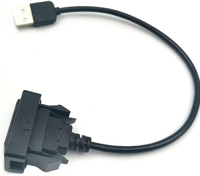 DEVMO Car Dash Flush Mount USB Port Panel Extension Cable Adapter Compatible with to-yota Vios/ALTIS (35 24mm)