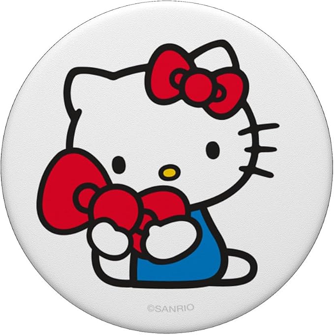 Hello Kitty Classic Bow PopSockets Stand for Smartphones and Tablets PopSockets Adhesive PopGrip