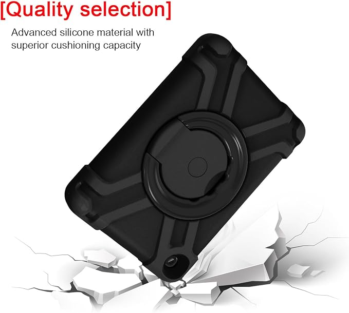AKABEILA Compatible with Amazon Fire HD 8 2020/2022 Tablet Case，Rugged Kids Case with Stand Lightweight Shockproof Kids Friendly Tablet Cover Black