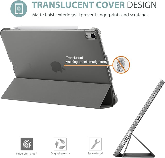 ProCase Smart Case for iPad Air 11-inch M4/M3/M2 &amp Air 10.9 5th/4th Gen | Hard Back Cover with Auto Sleep/Wake Slim Lightweight Case for iPad Air 11 2026/25/24 &amp 10.9 2022/2020-Aqua