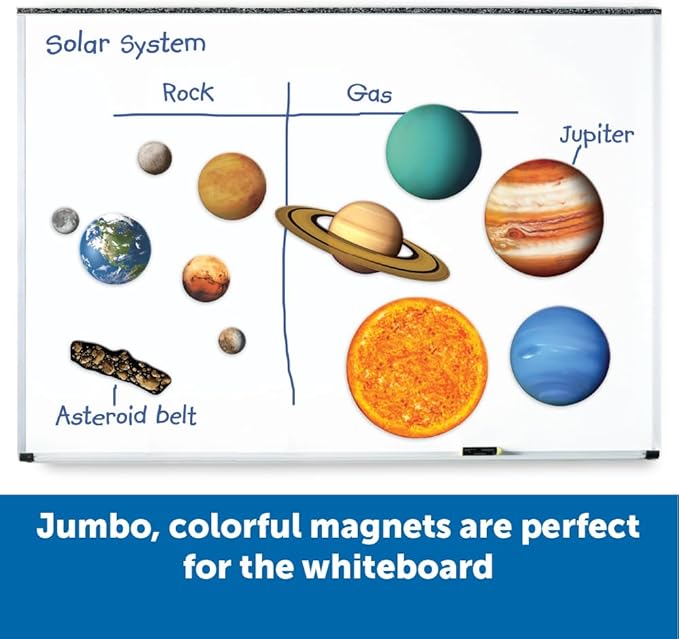 Learning Resources Giant Magnetic Solar System - STEM Planets, Earth and Sun Model, Astronomy Gifts, Montessori Science, Teacher Supplies, Space Classroom Must Haves, Educational Activity