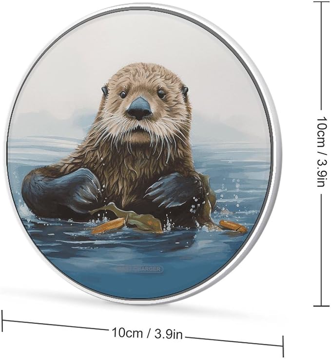 Sea Otter Wireless Charger Magnetic Phone Induction Charger 10w Fast Wireless Charging Station Compatible with iPhone 17 16 15 14 13 12 Pro Max Samsung Galaxy S25 S24 S23
