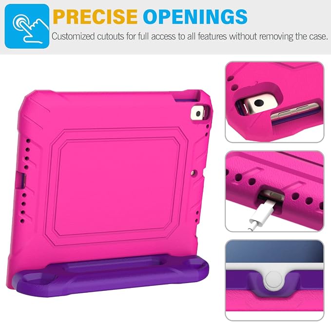 SUPLIK Kids Case for iPad 9th/8th/7th Generation -10.2 inch 2021/2020/2019 Built with Screen Protector Durable Shockproof Handle Stand Case for Apple iPad Gen 9/8/7 Black