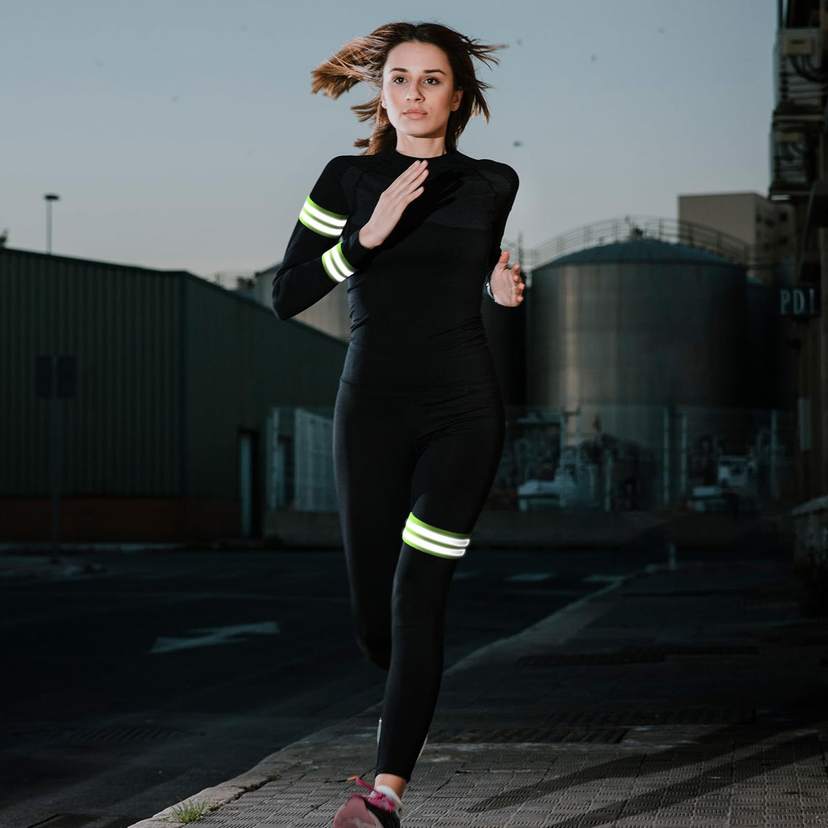 8PCS High Visibility Reflective Bands for Running, Neon Strap Tape Bracelets, Adjustable Reflective Strap Bracelets, Reflectives Running Gear for Women Men Runnings Cycling Walking Arm Wrist Ankle Leg