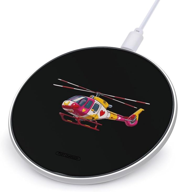 Heart Helicopter Wireless Charger SlimWireless Charging Pad Anti-Slip Charger Mat for Men Women