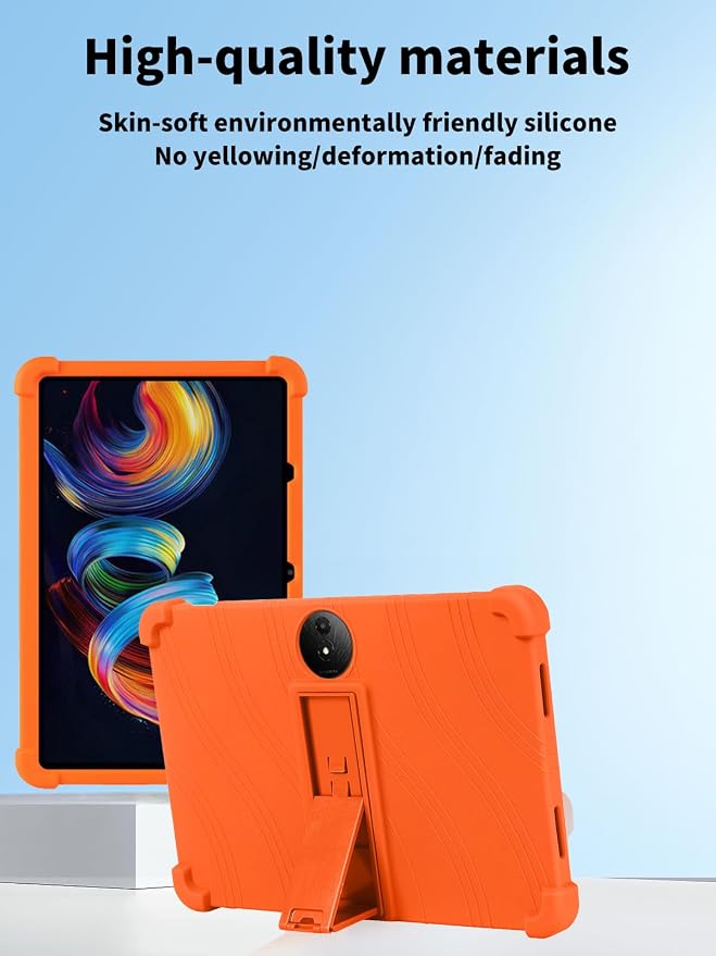 Case for TCL NXTPAPER 11 Plus Tablet 11.5inchNOUKAJU Tablet Protection CaseAdjustable BracketSoft SiliconeSilicone Protection Cover for TCL NXTPAPER 11 Plus(Blue)