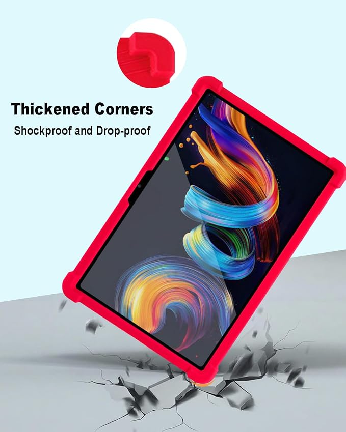 Tablet Case for TCL Nxtpaper 11 Plus Soft Silicone Case with Adjustable Stand Shockproof Protective Cover for TCL Nxtpaper 11 Plus 11.5 inch. (Black)