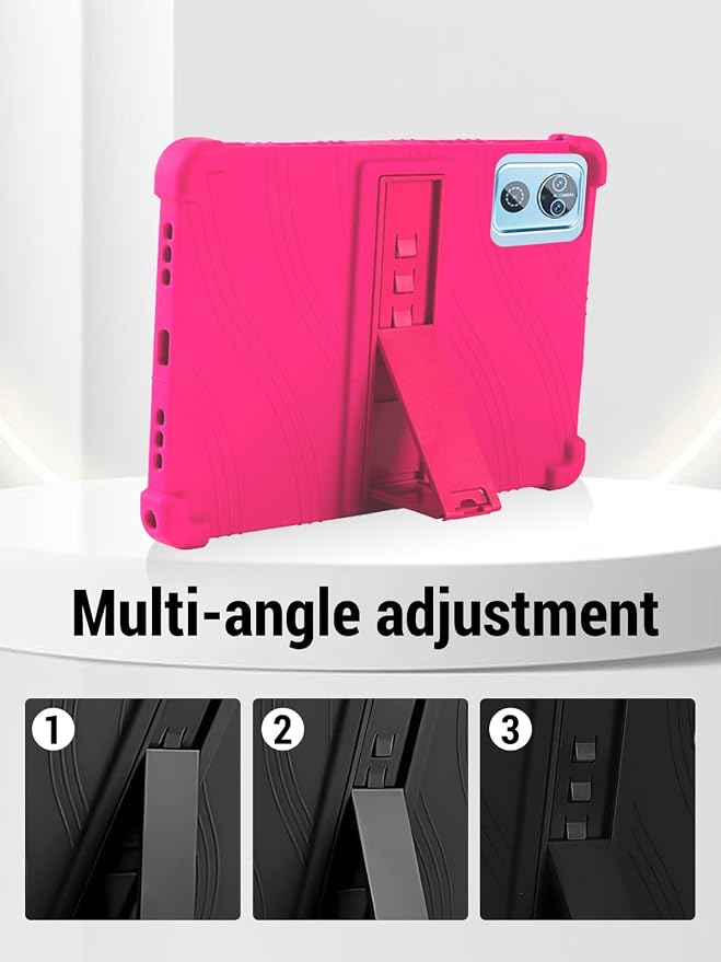 for DEERTiME E15 10 inch Android 15 Tablets Protective caseShockproof Lightweight Silicone Protective Cover with StandChild-Friendly ProtectionEasy to Clean DesignBlack