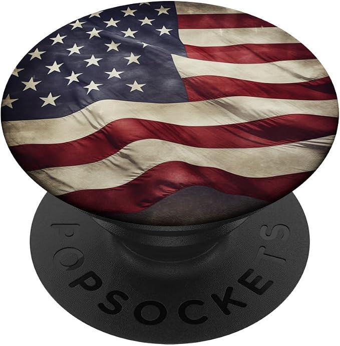 Blue Red White Flag USA PopSockets Adhesive PopGrip
