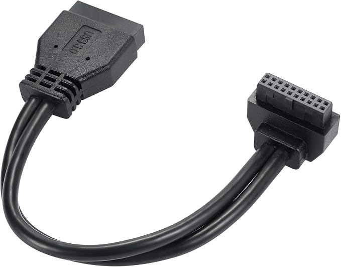 SATA USB Extension Cable USB 3.0 Motherboard Front 19 Pin Male to Female Extension Cable High Speed Connection (The Interface Faces Outward)