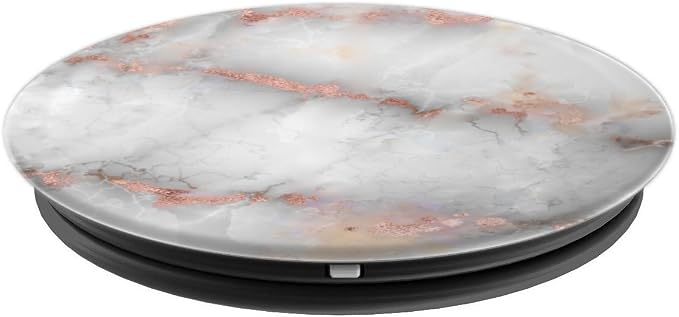 White &amp Rose Gold Marble PopSockets PopGrip: Swappable Grip for Phones &amp Tablets PopSockets Adhesive PopGrip