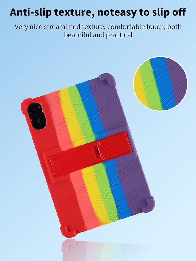 Case for Xiaomi Redmi Pad 2 Tablet 11inchNOUKAJU Tablet Protection CaseAdjustable BracketSoft SiliconeSilicone Protection Cover for Redmi Pad 2(Black)