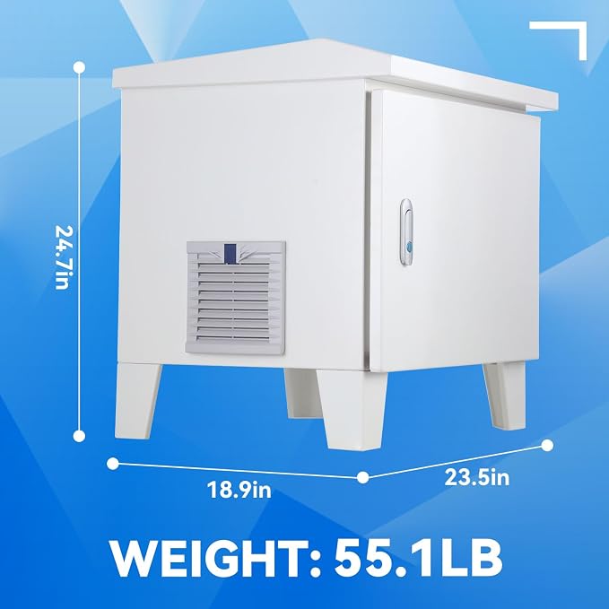 Pond Aerator Cabinet, 24.7”×18.9”×23.5, Weatherproof Outdoor Cabinets