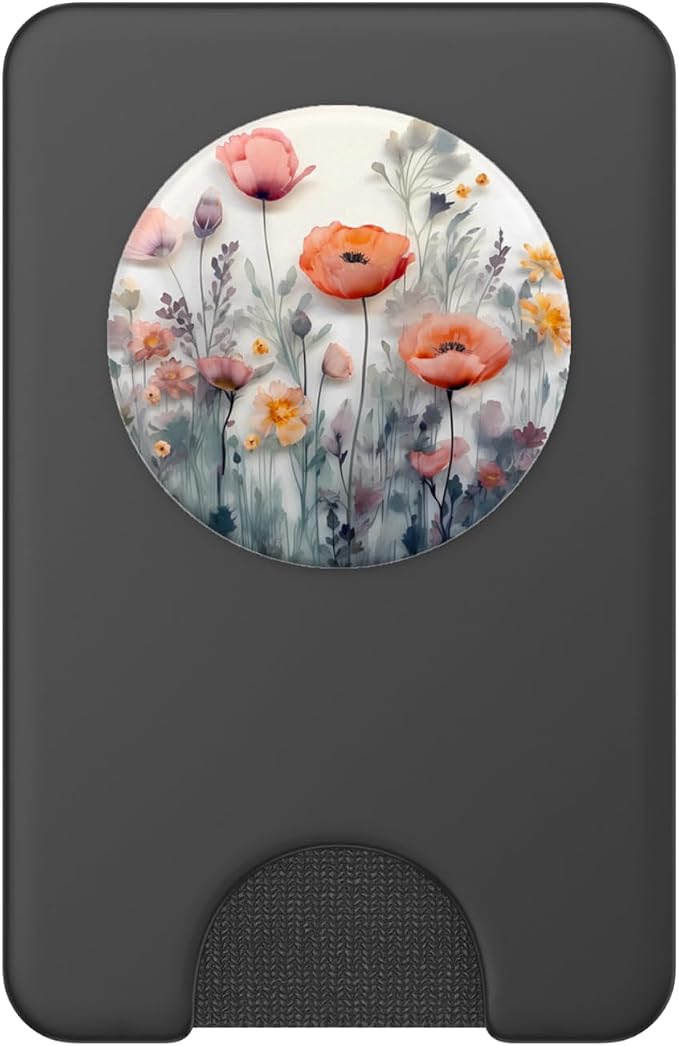 Poppy Flowers Bouquet in Style of Resin Flower PopSockets Adhesive PopGrip