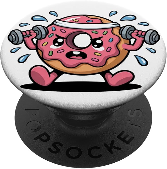Workout Muscles Fitness Donut Bodybuilding Gym PopSockets PopGrip for MagSafe