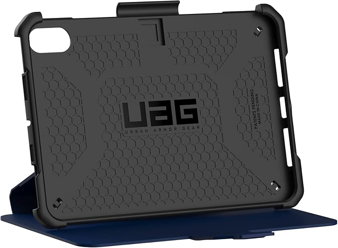 URBAN ARMOR GEAR UAG Designed for iPad mini Case (6th Gen 2021) Rugged Smooth Exterior Material Heavy Duty Multi-Angle Viewing Folio Stand with Pencil Holder Metropolis SE Protective Cover Black