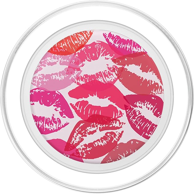 Coquette Aesthetic Pink Kisses Valentines Day Lips PopSockets Adhesive PopGrip