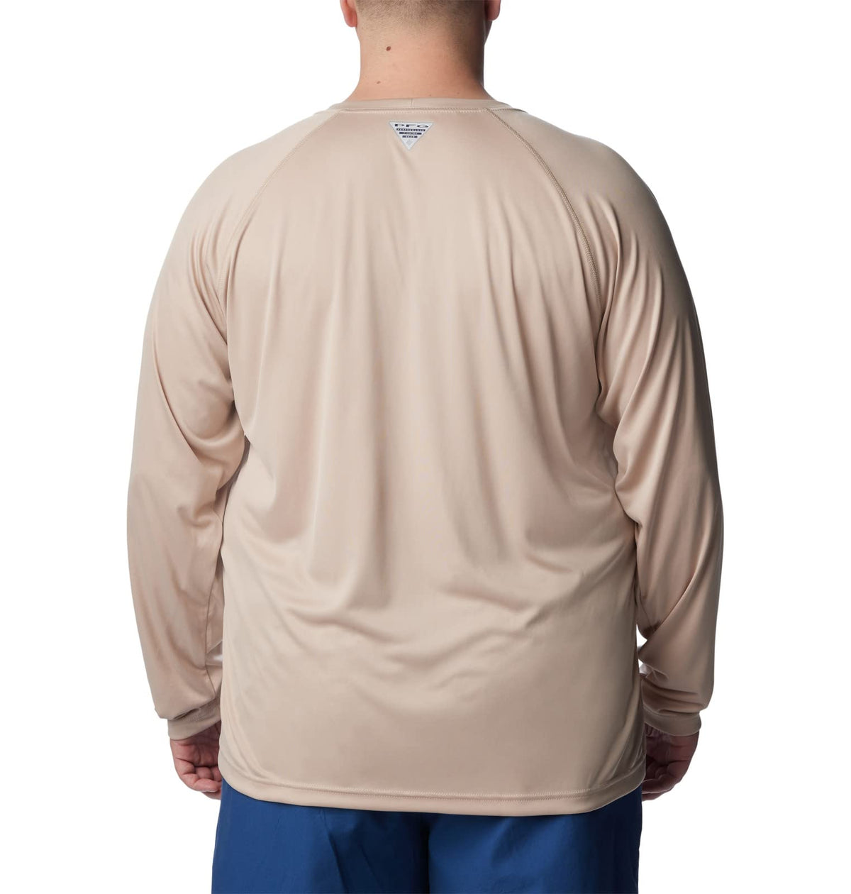 Columbia Men's Terminal Tackle Long Sleeve Shirt, Ancient Fossil/Carbon Logo, 6X Big