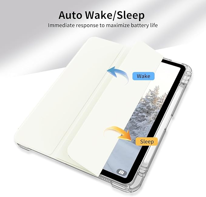 Case for iPad Air 13 Inch Case M4/M3/M2 (2026/2025/2024) Pro 12.9 Inch (6th/5th Gen 2022/2021) 2 in 1 Detachable Cover with Clear Hard Back Supports Touch ID Auto Wake/Sleep Black