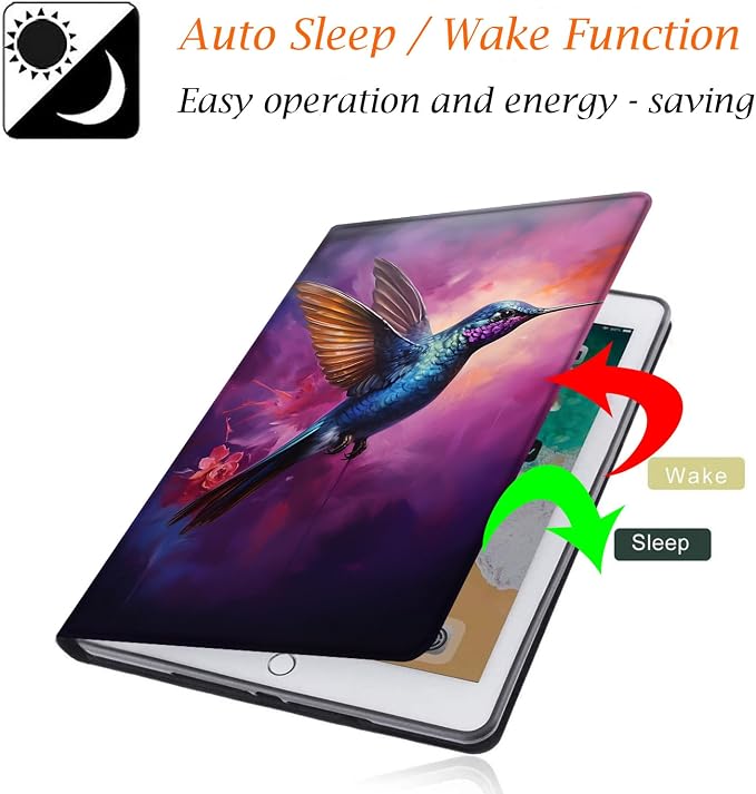 Case for Samsung Galaxy Tab A9 Plus 11 2023 Multi-Viewing Angles with Automatic Sleep/Wake Function for Samsung Galaxy A9+Tablet (SM-X210/X216/X218) American Flag Wolf