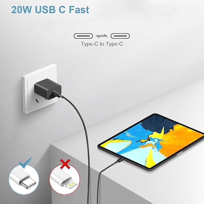 Works PRO 5ft USB-C Cable for ZTE Blade A31 Plus Hi Powered Cable (Black 1.5M)