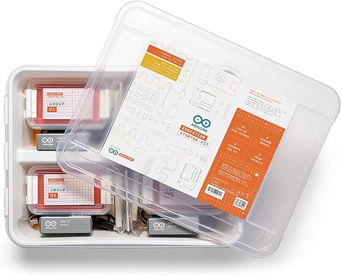 Arduino Education Starter Kit for Middle School [AKX00023] - Hands-On Programming & Electronics Learning for 8 Students with Step-by-Step Lessons & Teacher Guides.