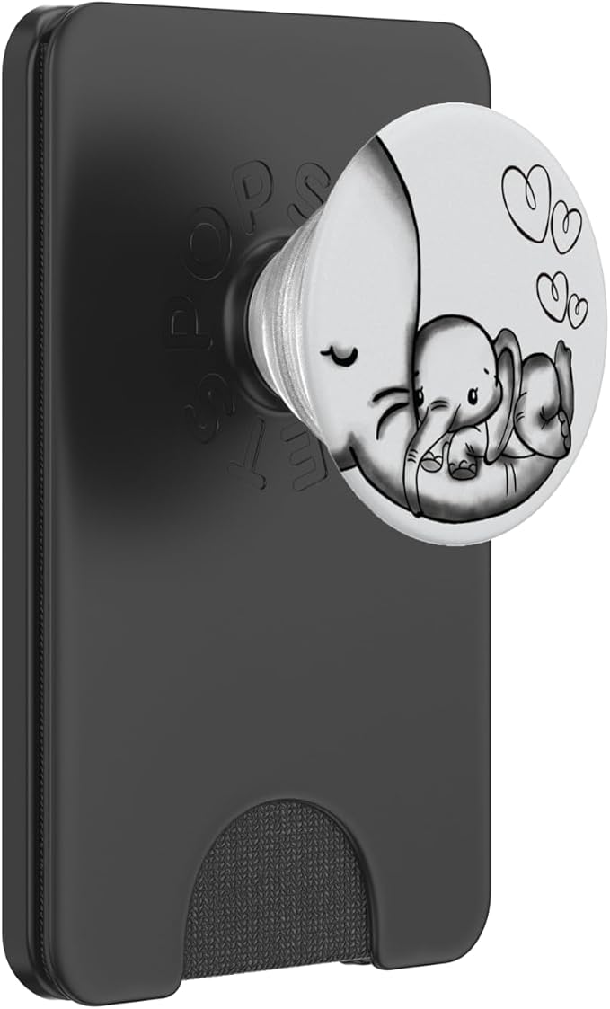 Cute Elephant Mom &amp Baby Elephant Love Beautiful Phone Grip PopSockets Grip and Stand for Phones and Tablets PopSockets Adhesive PopGrip