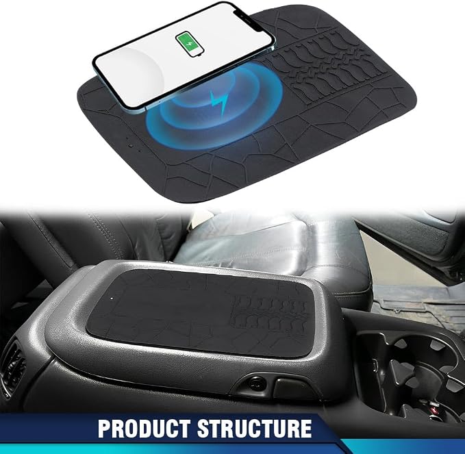 PIT66 Wireless Phone Charging Kit Compatible with Many Vehicles Including LB7 Duramax Diesel 1999-2002 GM Trucks &amp SUV´s (Full Console)