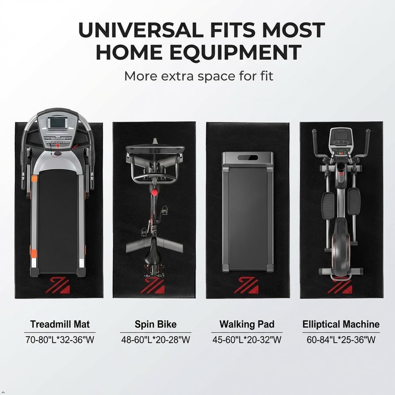 BUCKLOS Treadmill Mat for Walking Pad and Home Gym Equipment