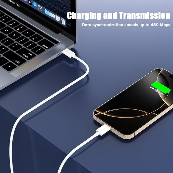Fast Charger for iPhone 17 16【Apple MFi Certified】 20W Type C Wall Charger | Block with 10Foot USB C to C Woven Braided Cable for iPhone 17/17 Air/17 Pro Max/17 Pro/16/16 Pro Max/16 Plus/15/iPad/Airp