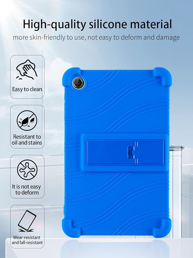 for Lenovo Tab One &amp Nook Reading Tablet Android Tablet8.7 inch Tablets CaseSoft Silicone Adjustable Stand Cover Lightweight Kids FriendlyBlack.