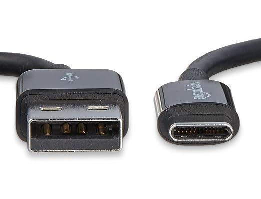 Amazon Basics USB-C to USB-A 2.0 Male Cable - 3 feet (0.9 meters) - Black 24 Pack of 5 120 count total Black