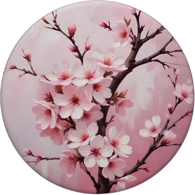 Pink Flower Cherry Blossom Floral Sakura PopSockets Adhesive PopGrip