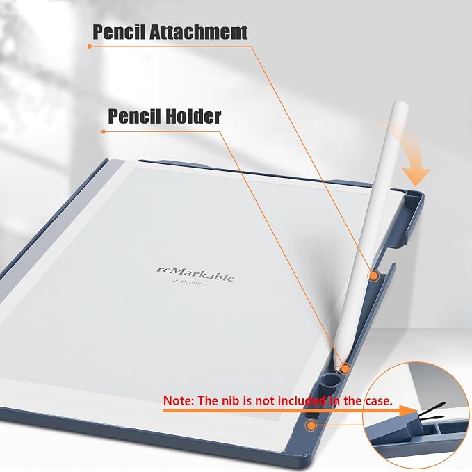 E NET-CASE Case for Remarkable 2 Paper Tablet - Business Design Protective Stand Cover with Pen Holder/Hand Strap/Carrying Shoulder Strap &amp Auto Sleep/Wake for 10.3 2020 Released (Green)