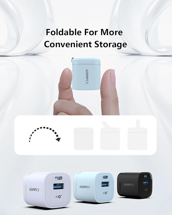 GT II 45W USB-C USB-A Charger Compact and Foldable Supports PPS Fast Charging with USB-C Cable Compatible Galaxy S25/S24/S23/Z FoldiPhone 16/15 SeriesiPad (45W 2Pack Black)