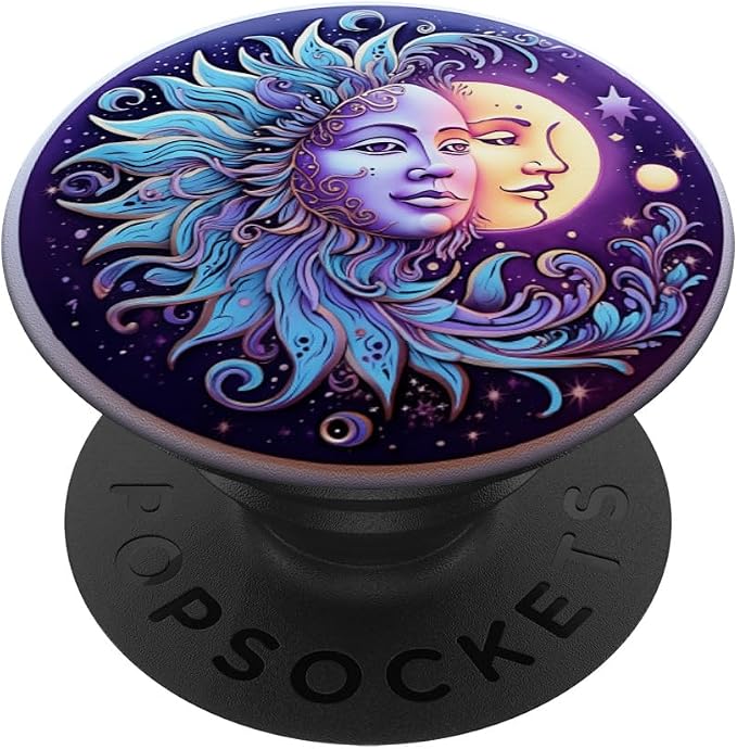 Sun and Moon Lover Astronomy Astrology Stargazer PopSockets PopGrip for MagSafe