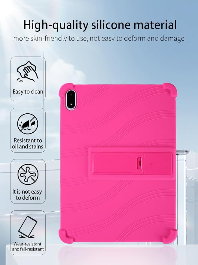 for OnePlus Pad 3 Android 15 Tablet13.2 inch Tablets CaseSoft Silicone Adjustable Stand Cover Lightweight Kids FriendlyBlack.