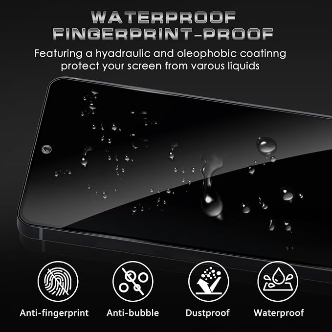 4 Pack Nothing Phone (3a) Pro 5G Privacy Screen Protector 2 Pack Privacy Tempered Glass Film and 2 Pack Camera Lens Protector Anti-Spy Protection for Nothing Phone (3a) Pro 5G Screen Protector