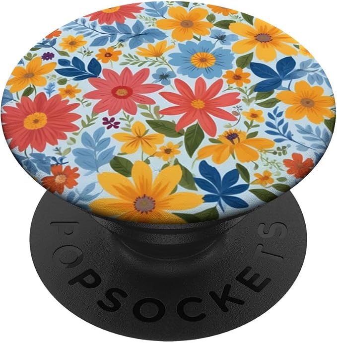 Cute Garden Flower Yellow Floral PopSockets Adhesive PopGrip