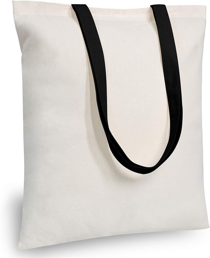 TOPDesign 6-Pack Economical Cotton Tote Bag, Lightweight Medium Reusable Grocery Shopping Cloth Bags, Suitable for DIY, Advertising, Promotion, Gift, Activity