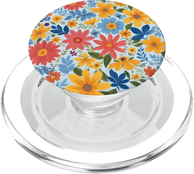 Cute Garden Flower Yellow Floral PopSockets Adhesive PopGrip