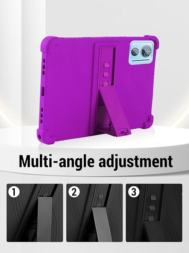 for DEERTiME E15 10 inch Android 15 Tablets Protective caseShockproof Lightweight Silicone Protective Cover with StandChild-Friendly ProtectionEasy to Clean DesignBlack
