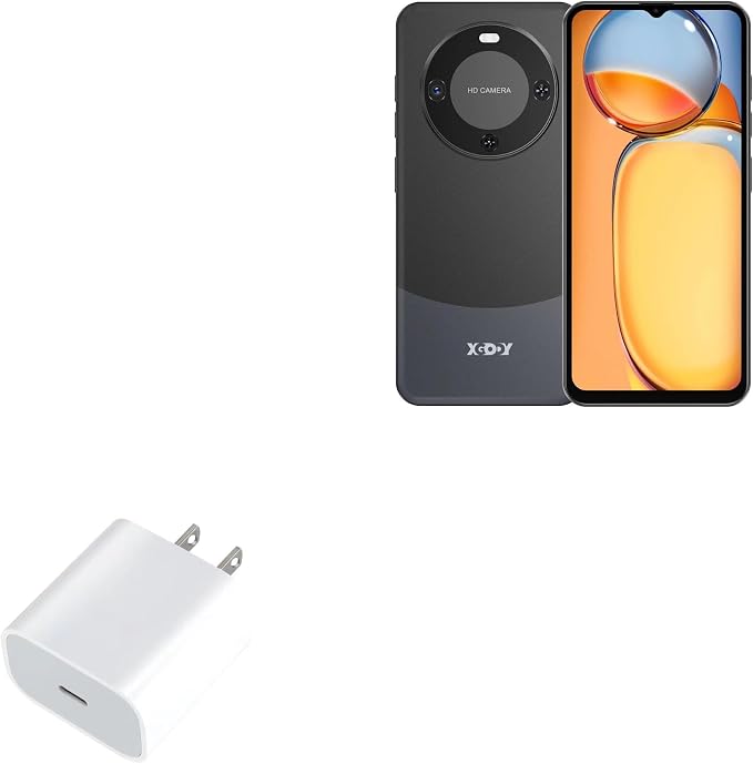 BoxWave Charger Compatible with Xgody A54 - PD GAN miniCube (30W) 30W Tiny PD GAN Type-C Wall Charger - Winter White