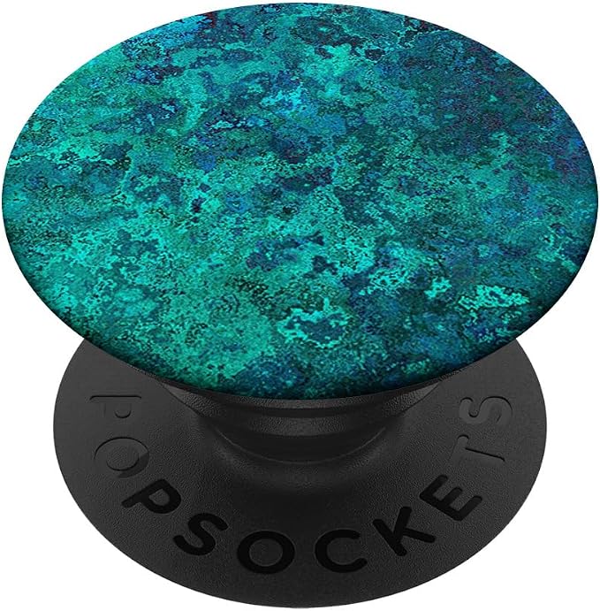 Teal Green Blue Turquoise Abstract Art PopSockets Adhesive PopGrip